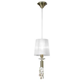 Tiffany Antique Brass-White Crystal Ceiling Lights Mantra Single Crystal Pendants Tiffany Antique Brass-White Crystal Ceiling Lights Mantra Single Crystal Pendants
